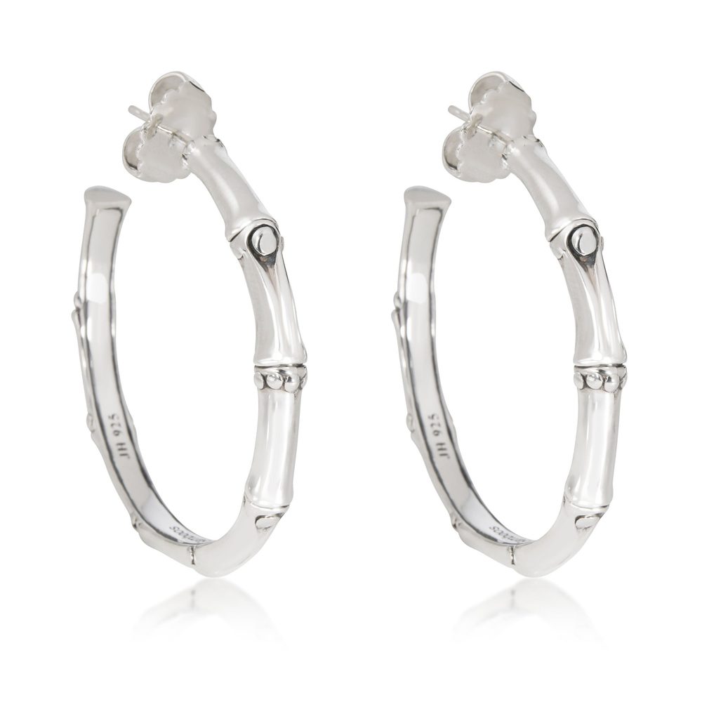 John Hardy Bamboo Hoop Earring in Sterling Silver